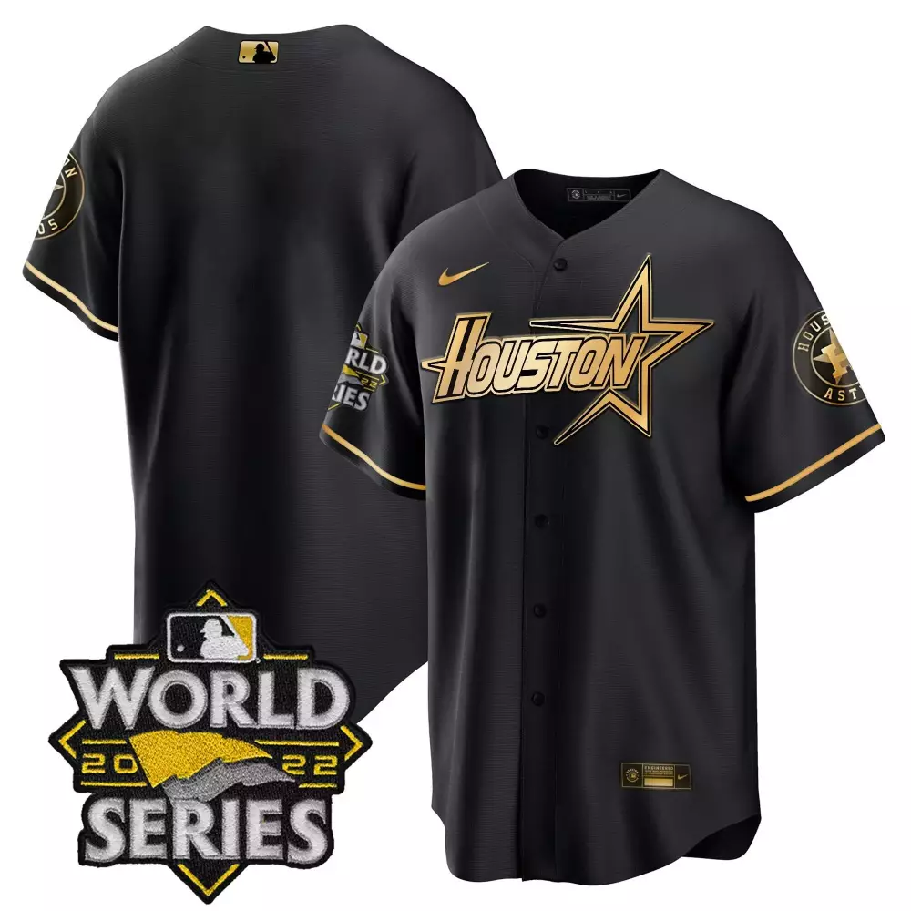 Houston Astros World Series Black Gold Special Custom Jersey | Stitched Men's Fan Gear | Great Gift for Fans | For Men, Women & Youth