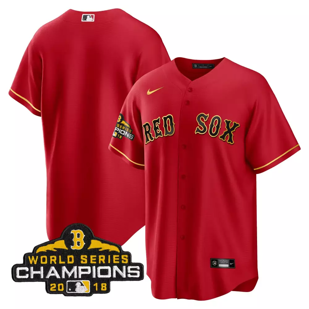 team cool black men boston red sox world series champion 2018 gold jersey all stitched