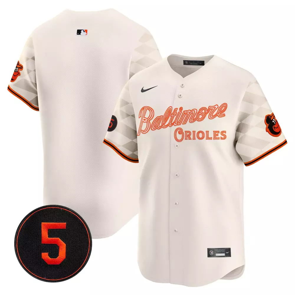team cream men s baltimore orioles city light vapor premier limited jersey all stitched