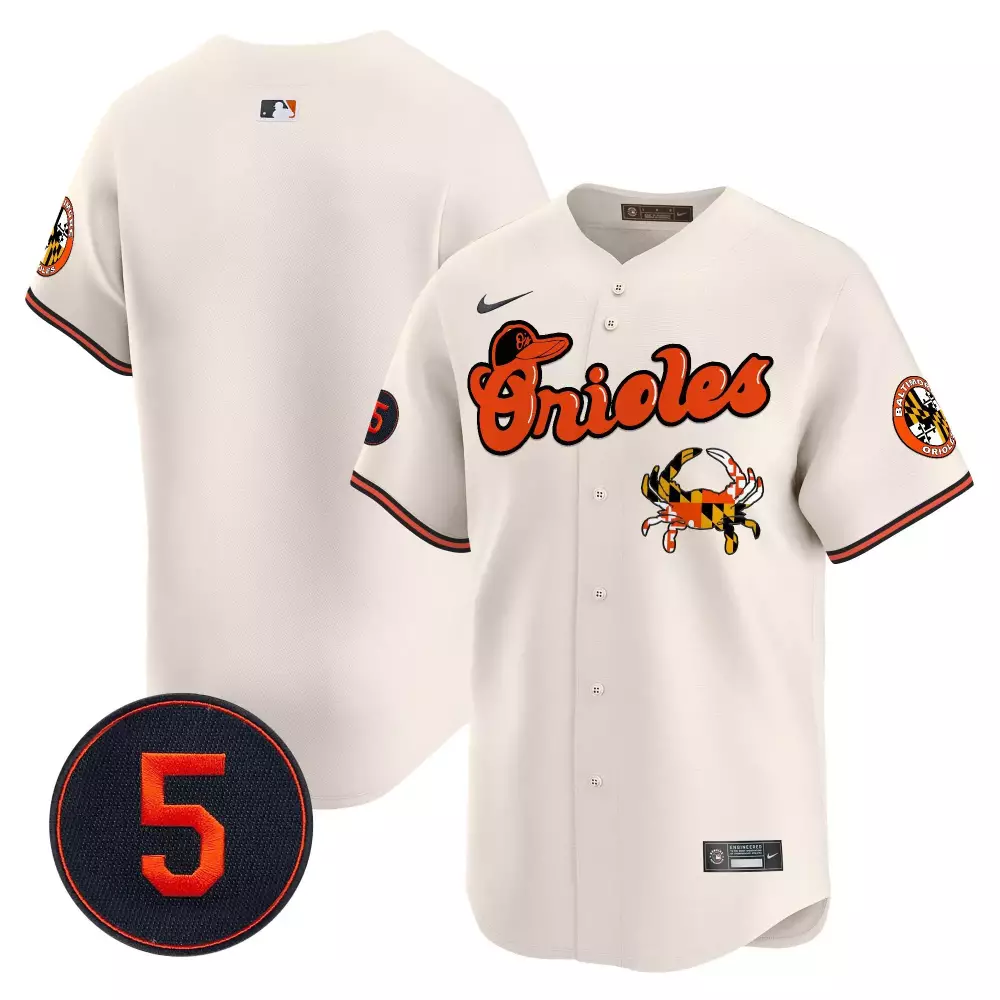 team cream men s baltimore orioles robinson patch vapor premier limited jersey v5 all stitched