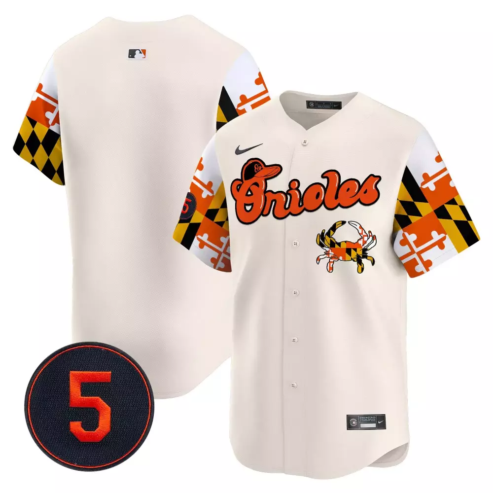 team cream men s baltimore orioles robinson patch vapor premier limited jersey v5 all stitched