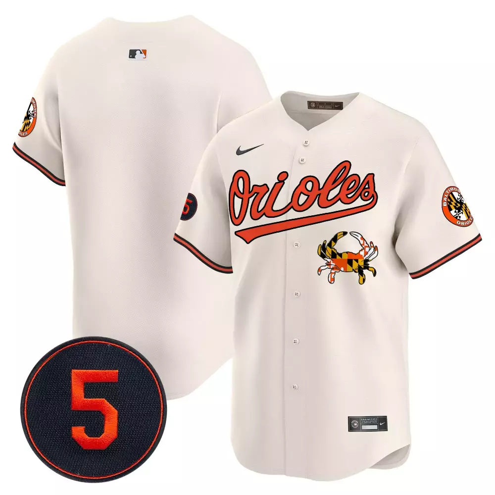 team cream men s baltimore orioles robinson patch vapor premier limited jersey v5 all stitched