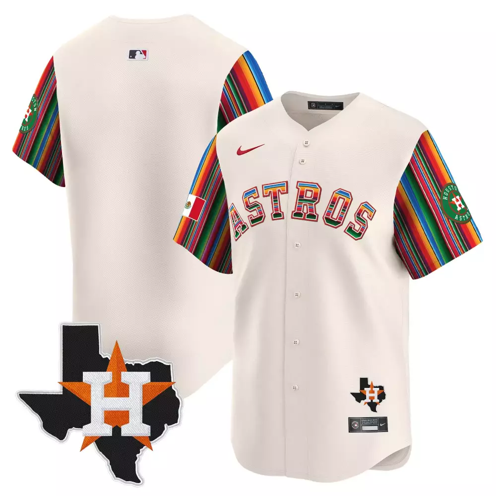 team cream mens houston astros mexico texas patch vapor premier limited jersey v5 all stitched