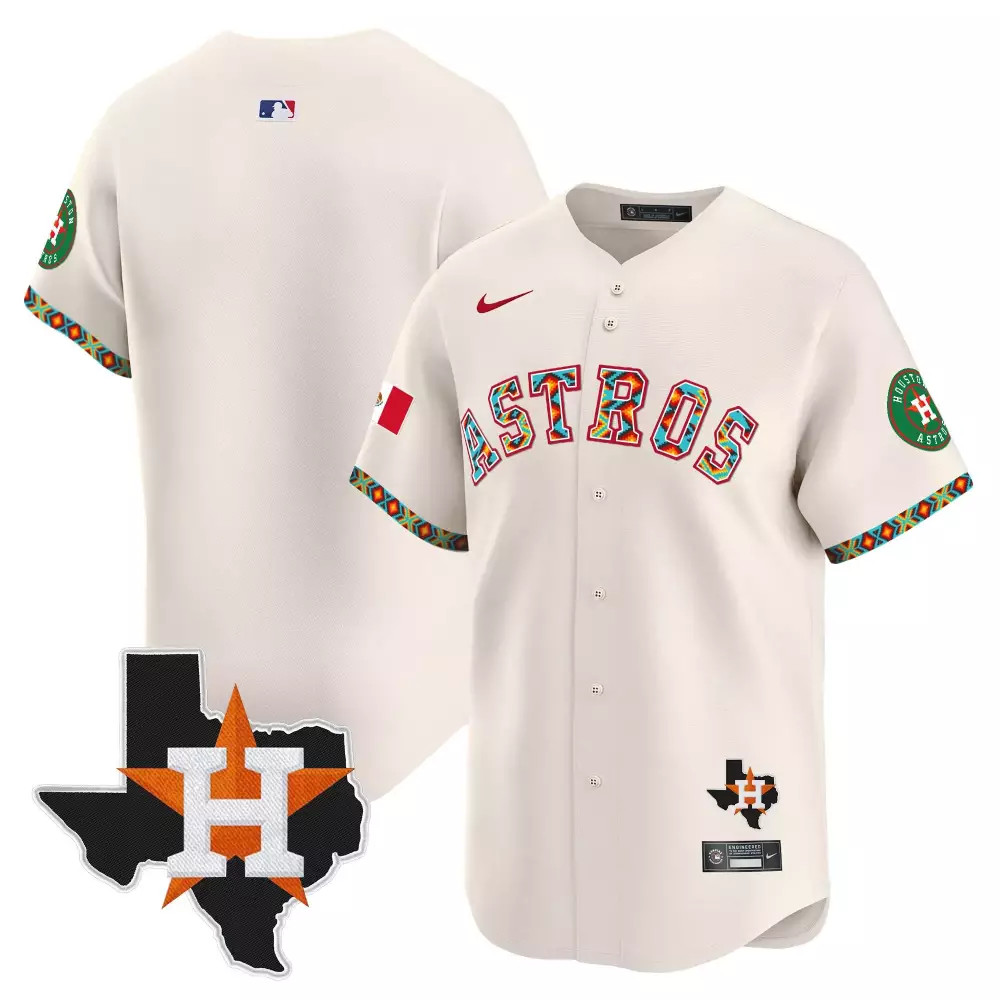 team cream mens houston astros mexico texas patch vapor premier limited jersey v5 all stitched