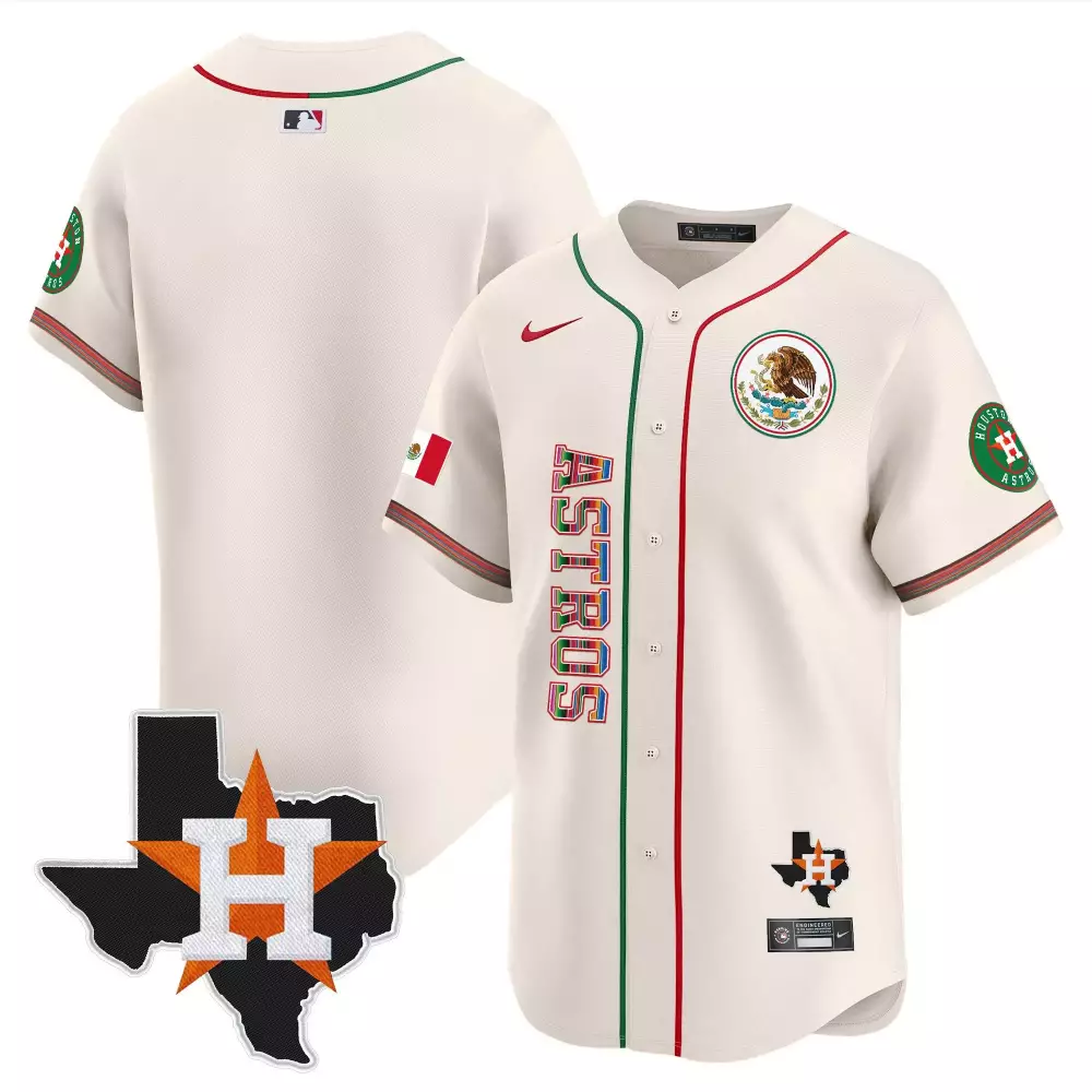 team cream mens houston astros mexico texas patch vapor premier limited jersey v5 all stitched