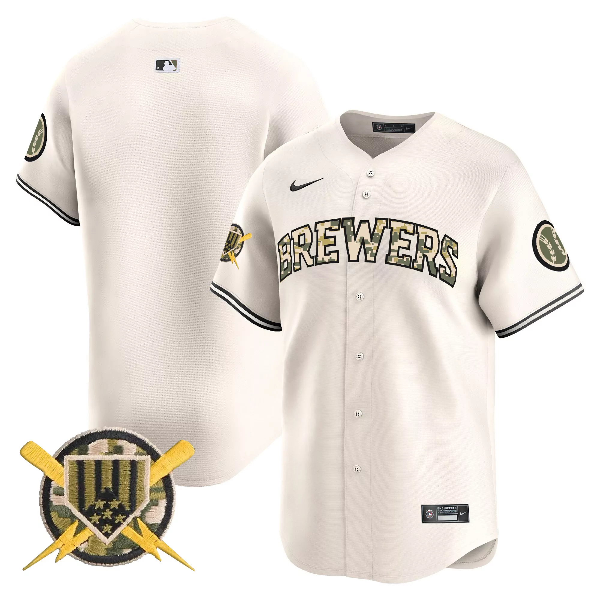 team city connect mens milwaukee brewers home patch vapor premier limited jersey all stitched