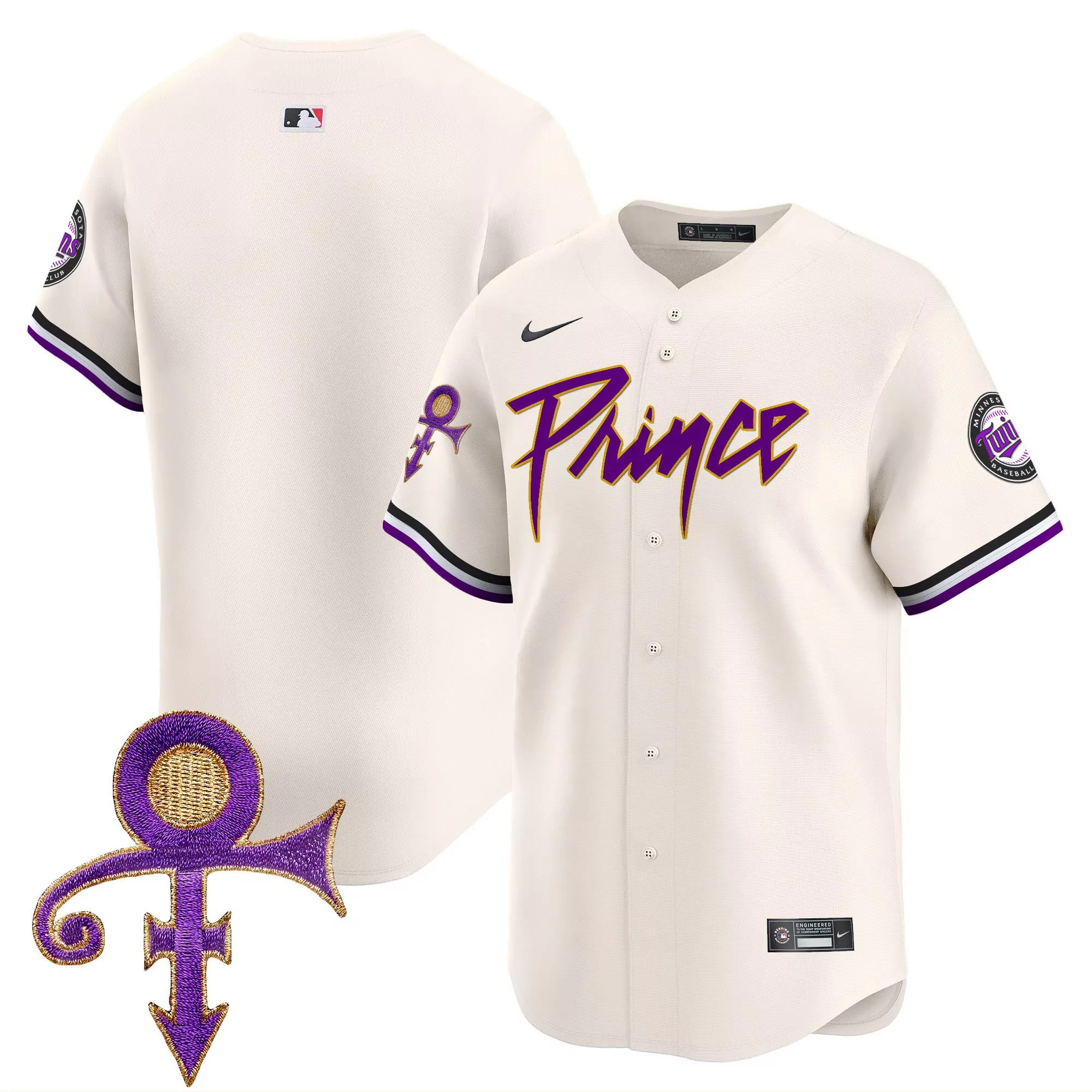 team black gold mens minnesota twins prince patch vapor premier limited jersey v4 all stitched