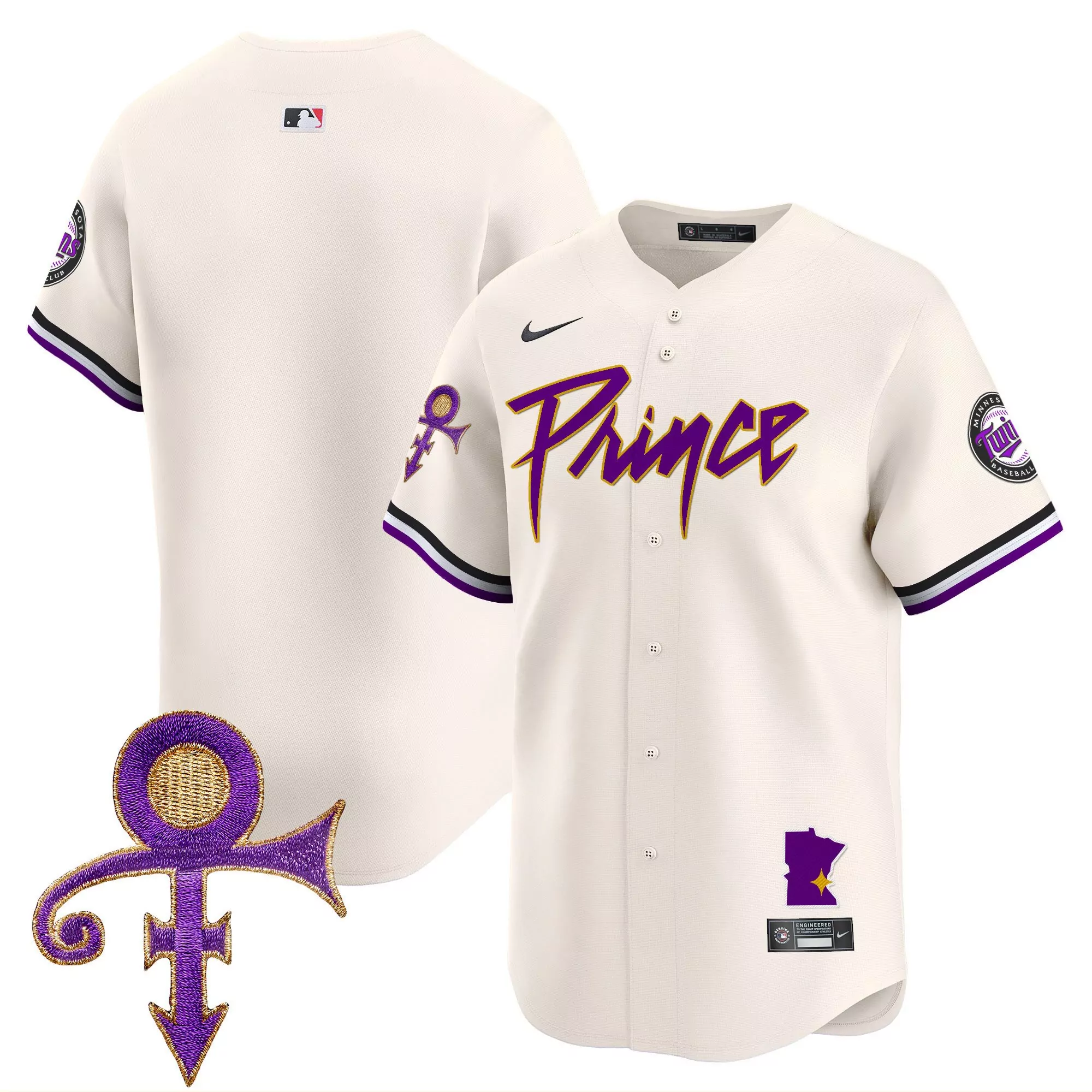 team black gold mens minnesota twins prince patch vapor premier limited jersey v4 all stitched