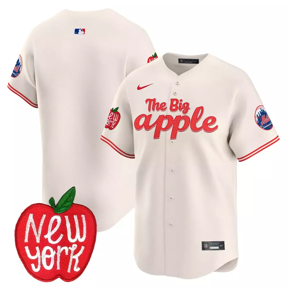 team cream mens new york mets grimace vapor premier limited jersey all stitched