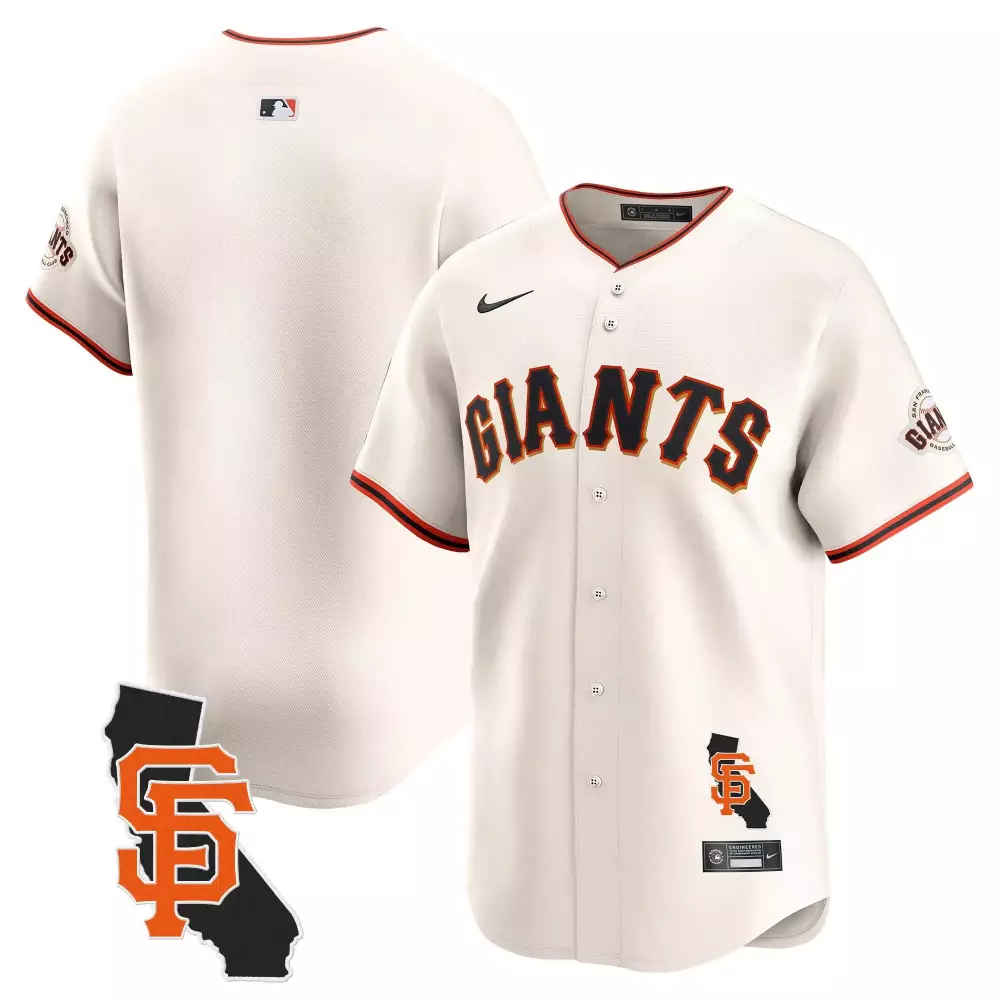 team cream mens san francisco giants california patch vapor premier limited jersey all stitched