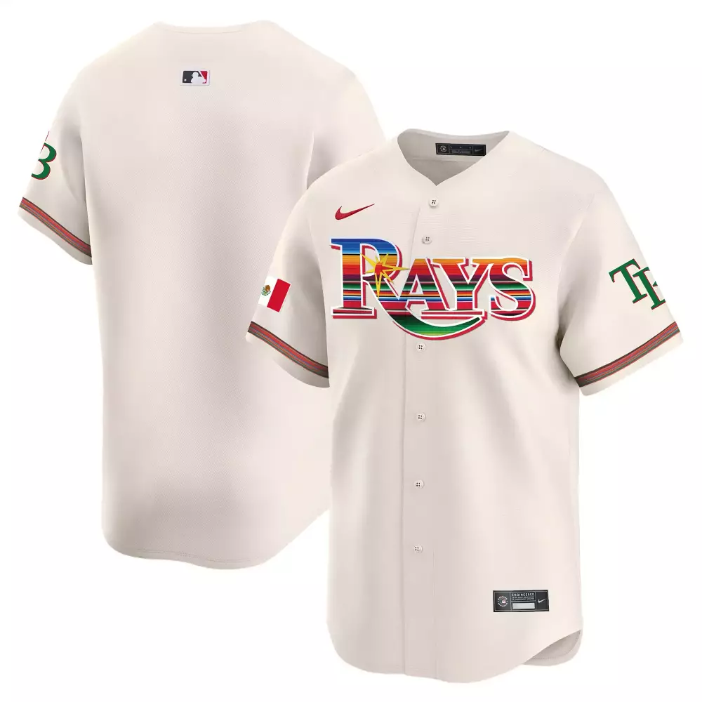 team cream mens tampa bay rays mexico vapor premier limited jersey all stitched