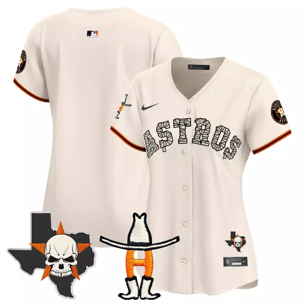 team cream womens houston astros halloween vapor premier limited jersey all stitched