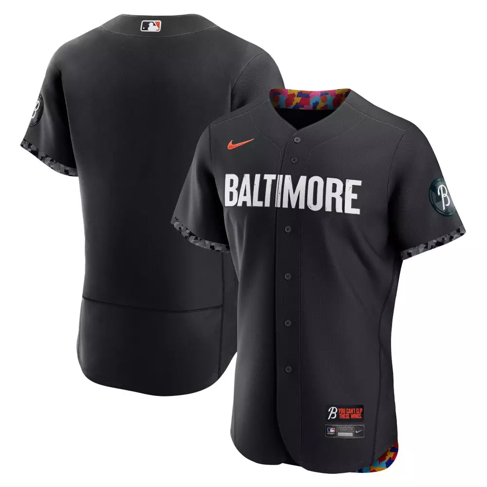 team flex base mens baltimore orioles 2023 city connect jersey all stitched