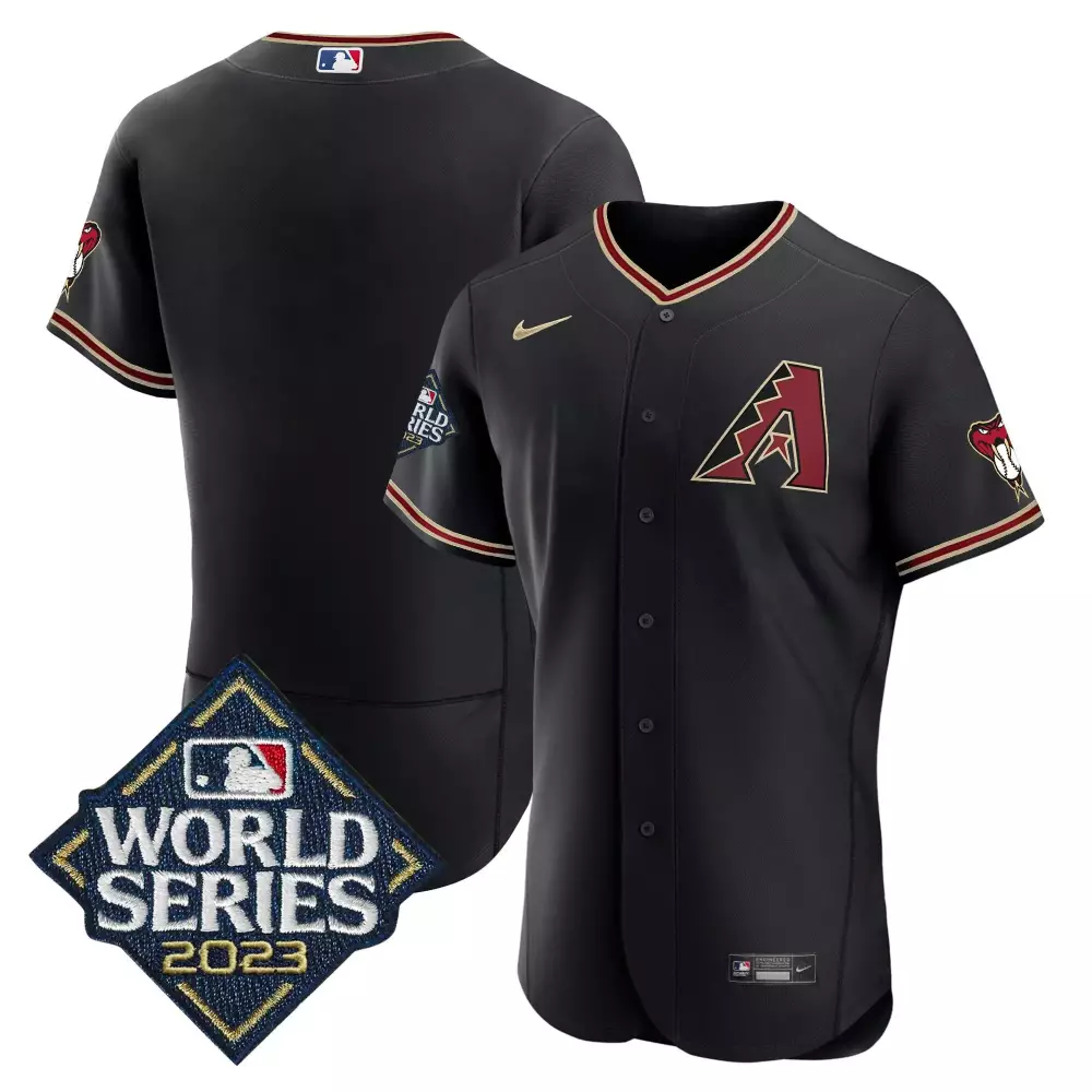 team crimson gold mens arizona diamondbacks 2023 world series flex base gold jersey v2 all stitched