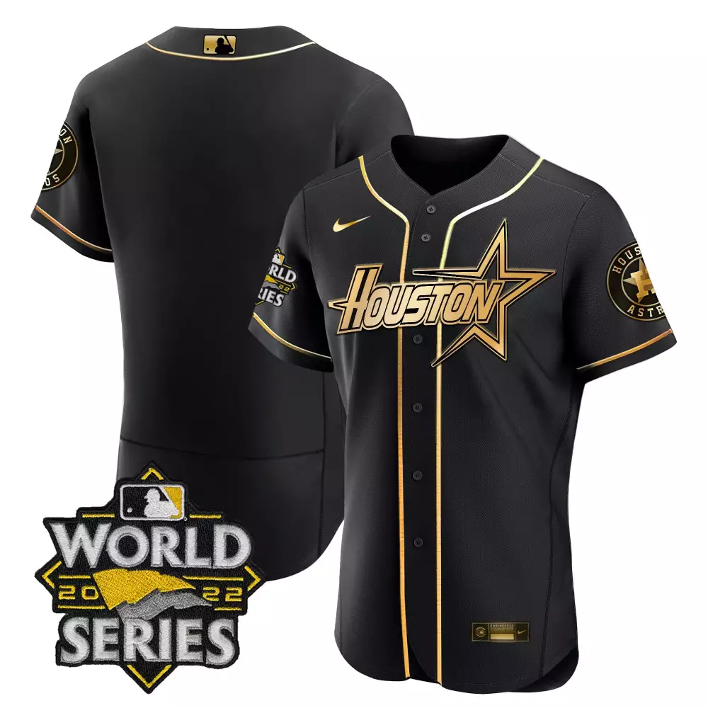 Houston Astros World Series Black Gold Special Custom Jersey | Stitched Men's Fan Gear | Great Gift for Fans | For Men, Women & Youth
