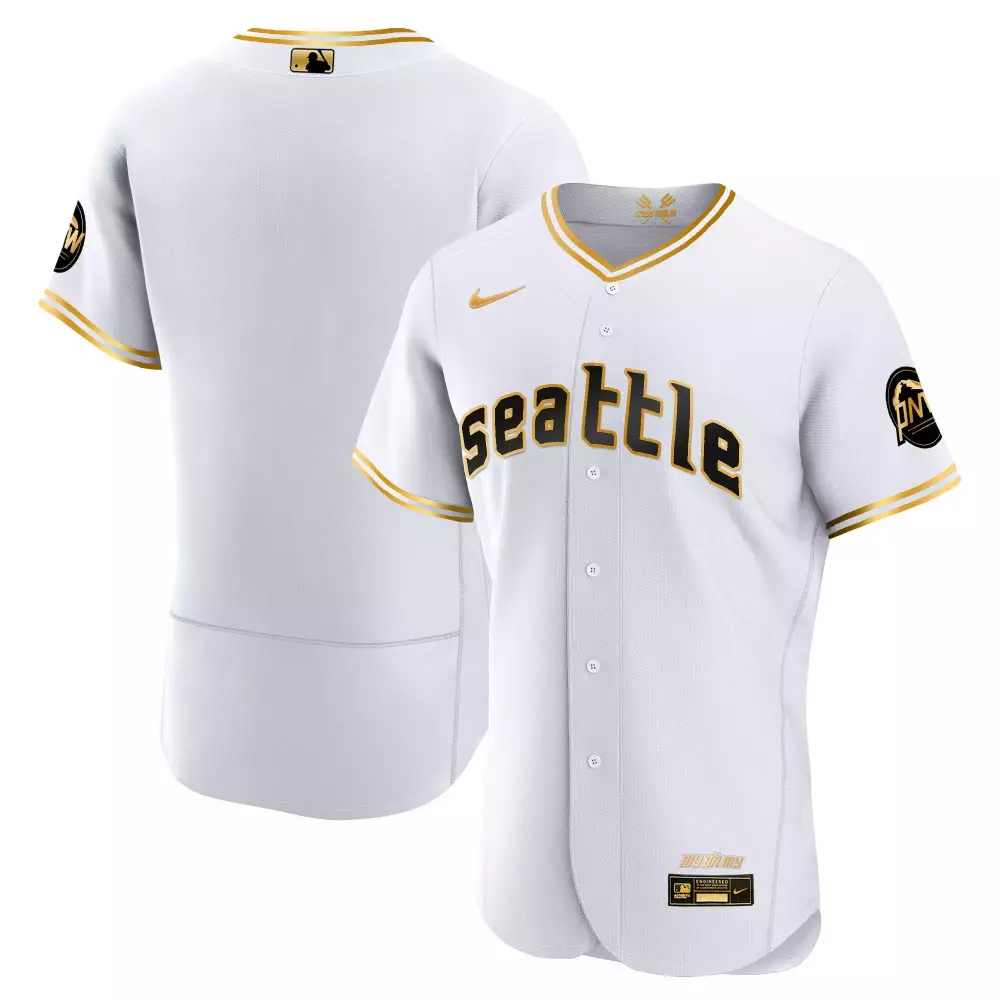 team flex white gold mens seattle mariners 2023 city connect gold jersey all stitched
