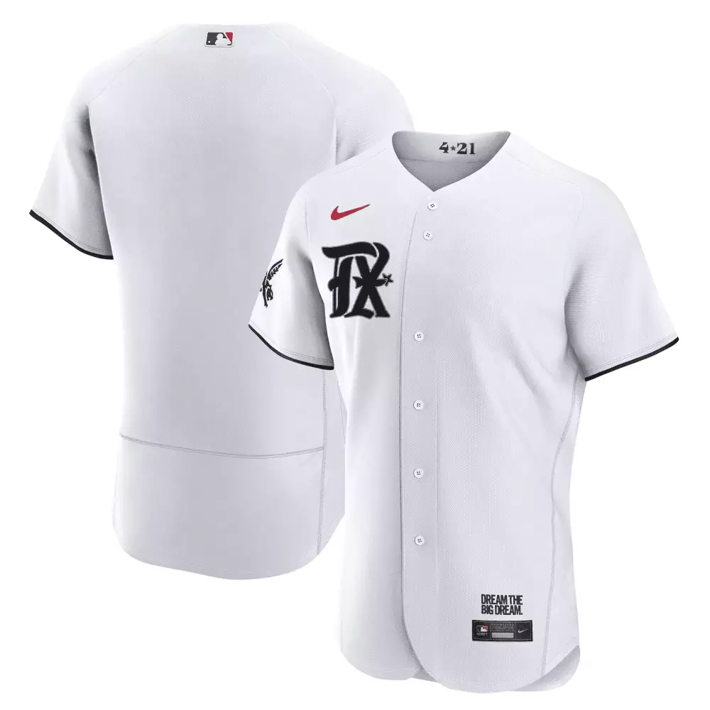 team flex white mens texas rangers 2023 city connect collection jersey all stitched