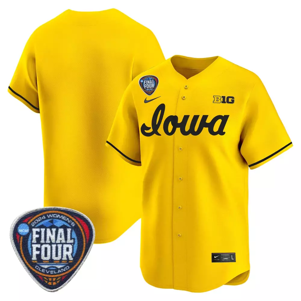 team black mens size iowa hawkeyes 2024 final four baseball jersey women patch all stitched