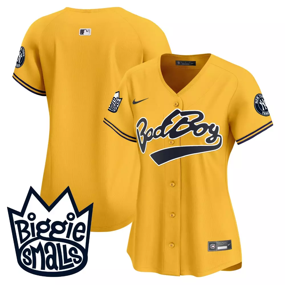 team gold womens new york yankees biggie smalls vapor premier limited jersey all stitched