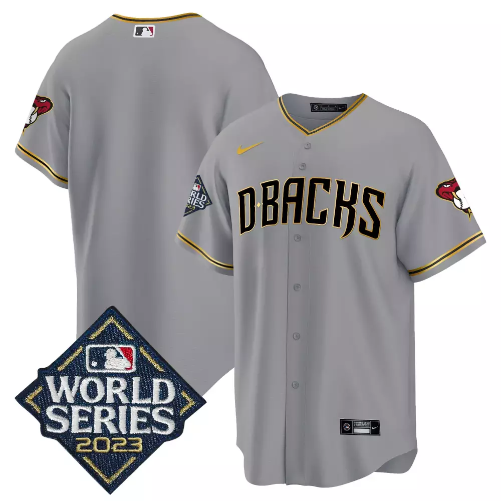 team crimson gold mens arizona diamondbacks 2023 world series flex base gold jersey v2 all stitched
