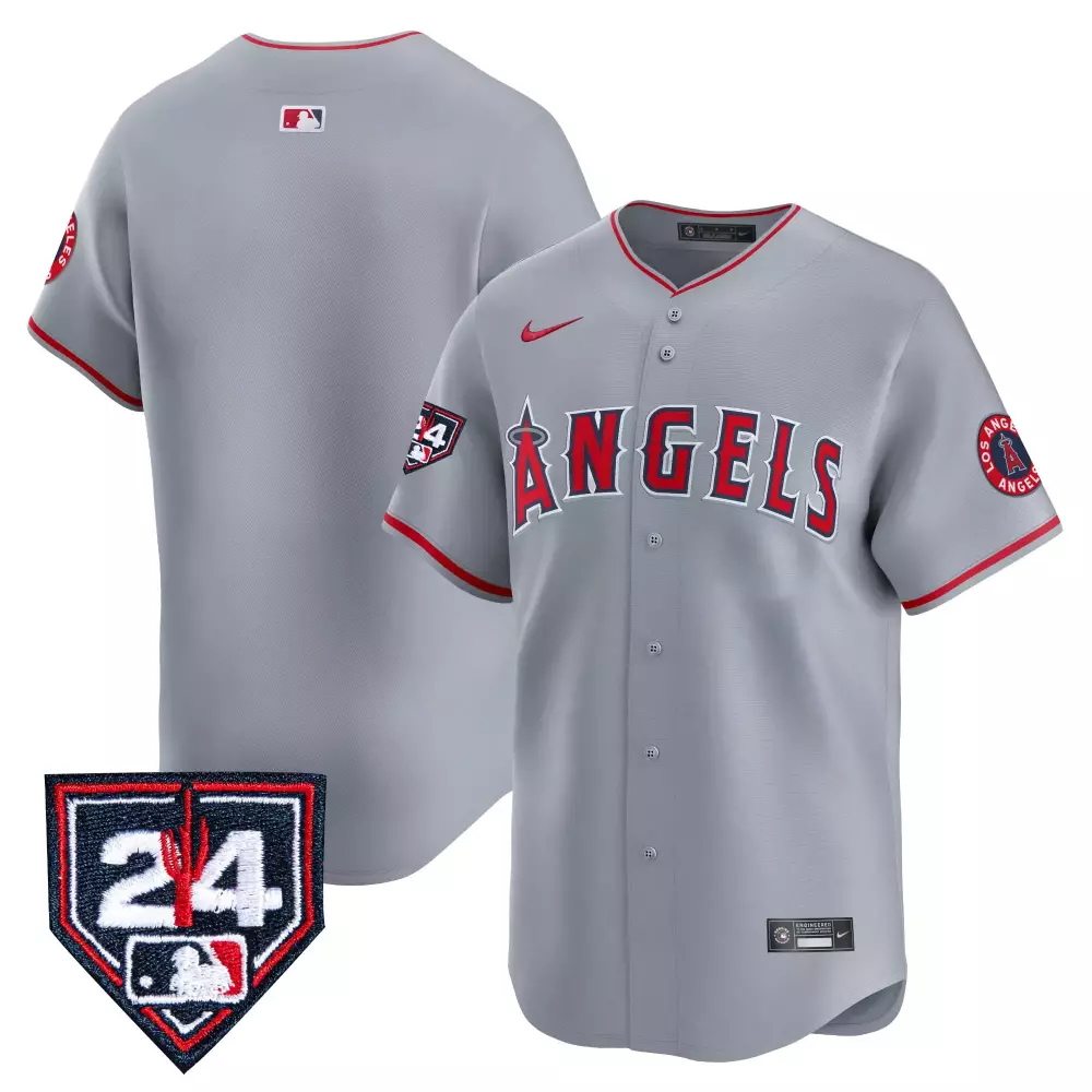 team black gold mens los angeles angels 2024 spring training patch vapor premier limited jersey all stitched
