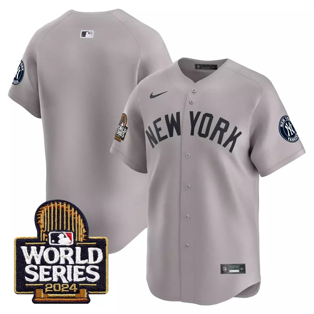 team gray mens new york yankees 2024 world series vapor premier limited jersey all stitched