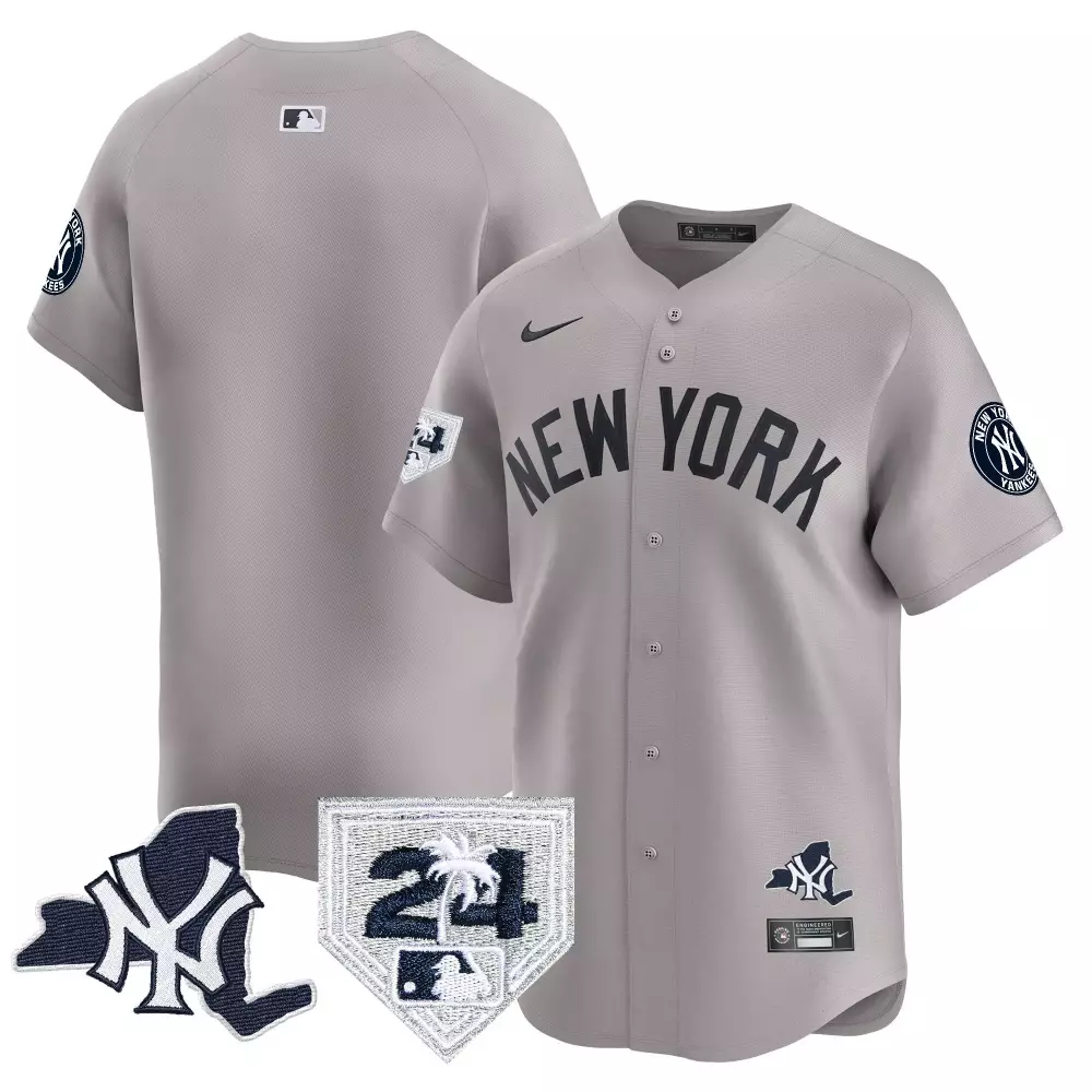 team gray mens new york yankees lou gehrig patch vapor premier limited jersey all stitched