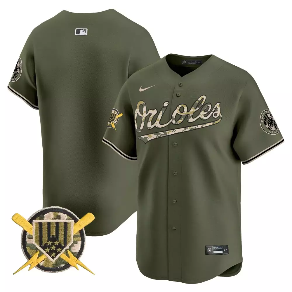 team green mens baltimore orioles armed forces day vapor premier limited jersey all stitched