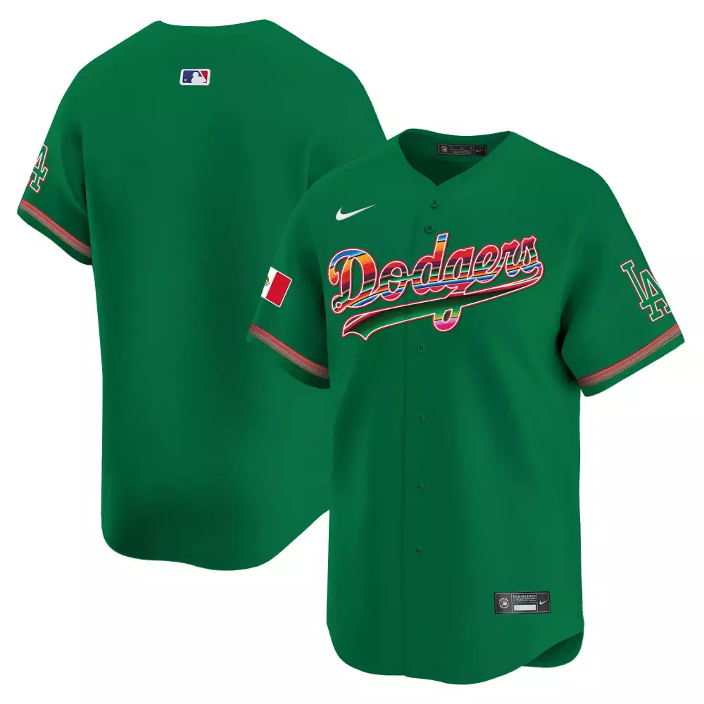 Los Angeles Dodgers Mexico Vapor Premier Limited Jersey | Stitched Green Fan Gear | For Men, Women & Youth