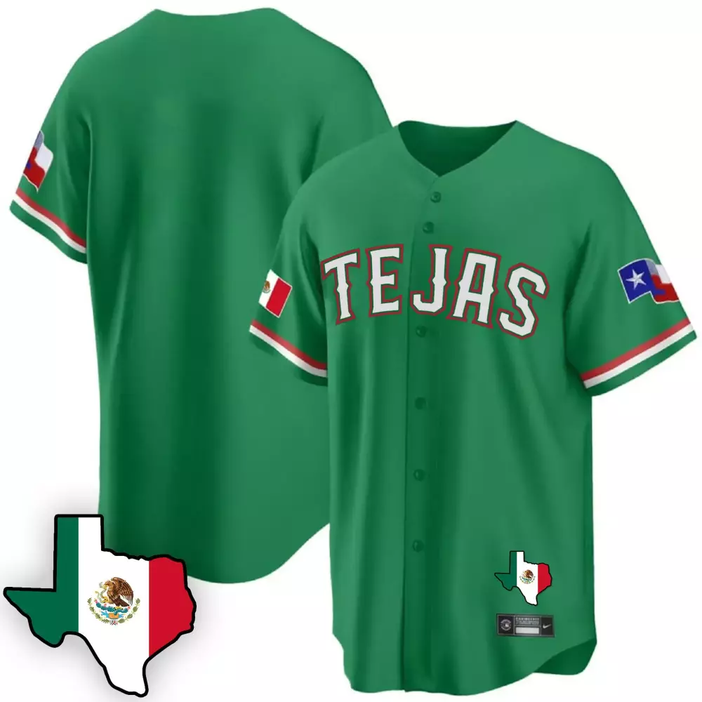 team green mens texas rangers mexican cool base jersey v3 all stitched