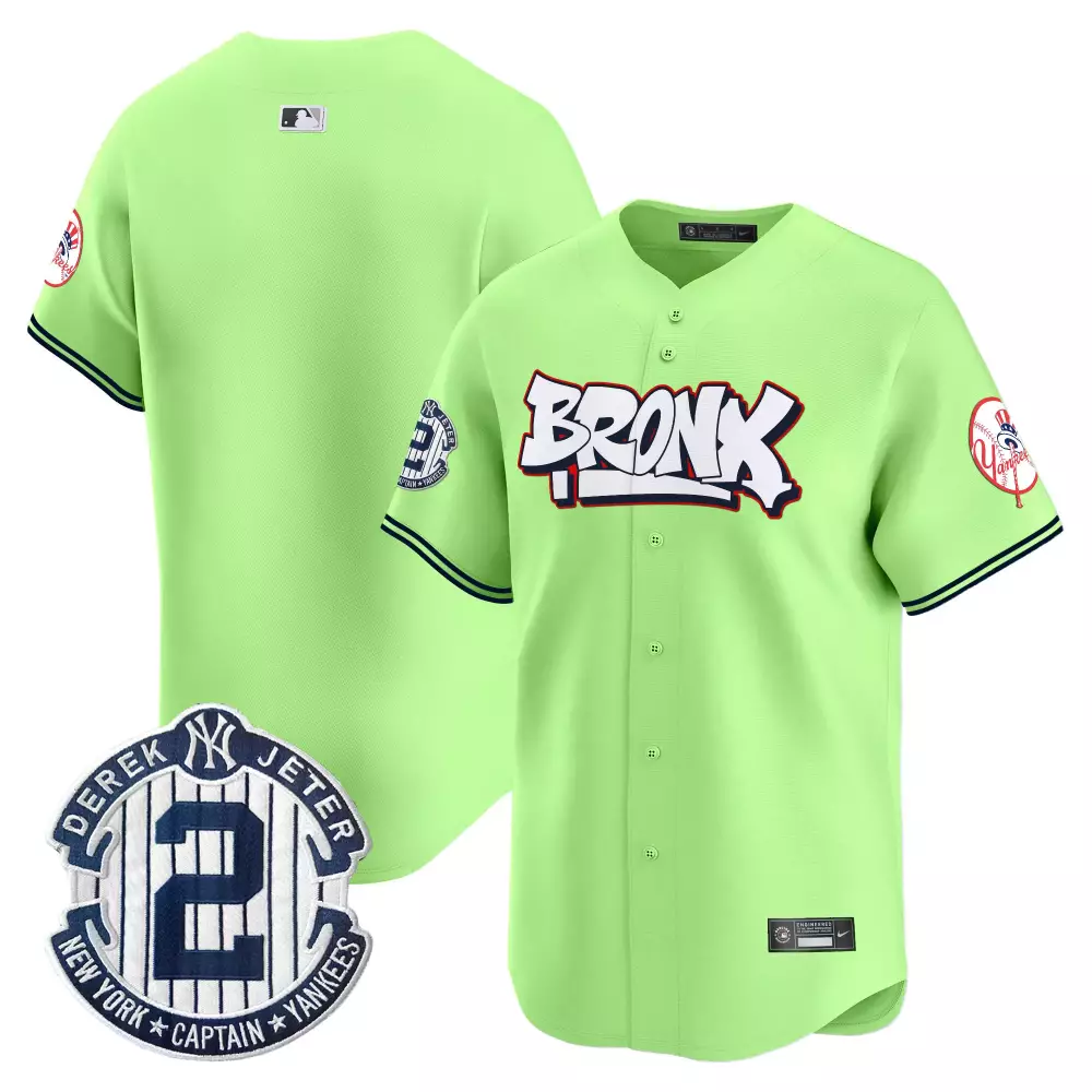 team green unisex new york yankees the bronx graffiti vapor premier limited jersey v4 all stitched