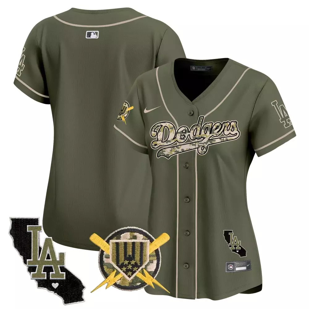 Los Angeles Dodgers Armed Forces Day Vapor Premier Limited Jersey | Women's Stitched Fan Gear | For Men, Women & Youth