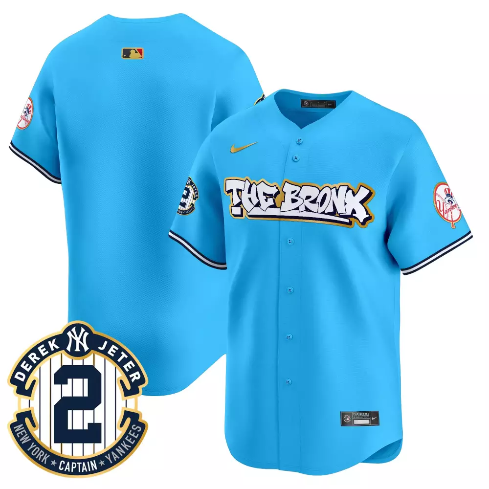 team light blue mens new york yankees the bronx 2024 world series vapor premier limited jersey v2 all stitched