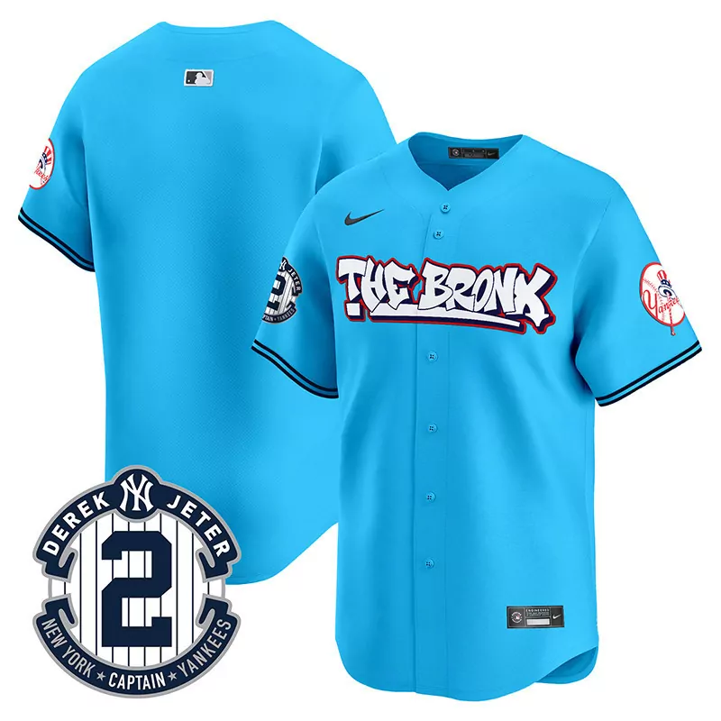 team light blue mens new york yankees the bronx 2024 world series vapor premier limited jersey v2 all stitched