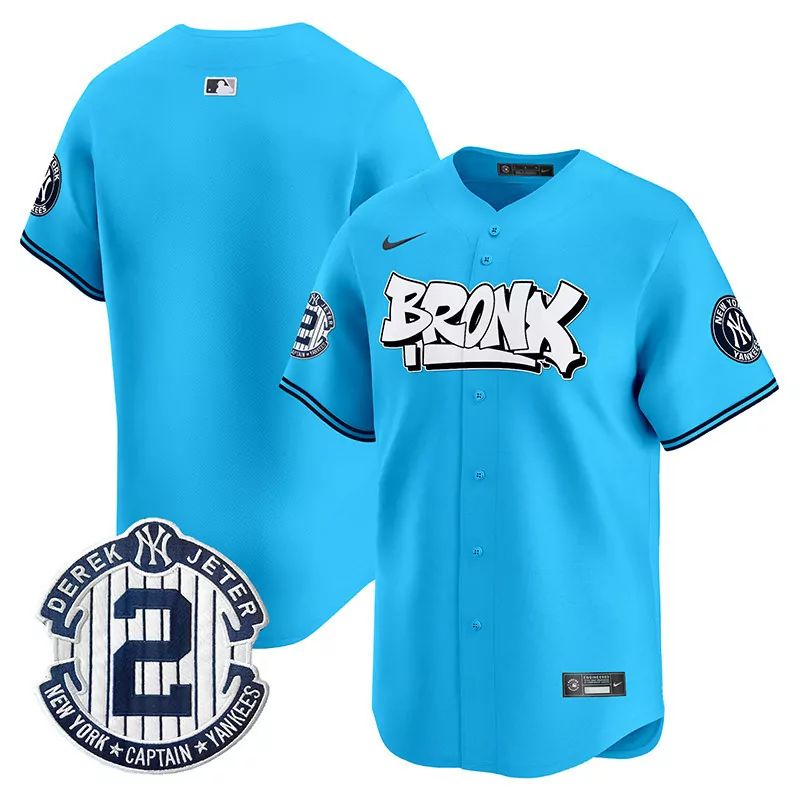 team light blue mens new york yankees the bronx 2024 world series vapor premier limited jersey v2 all stitched