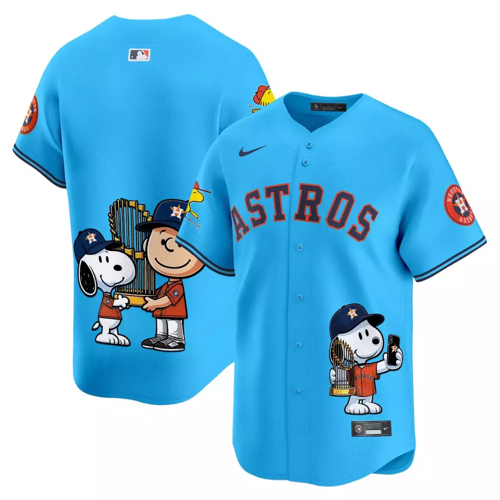team light blue unisex houston astros lilo and stitch vapor premier limited jersey printed