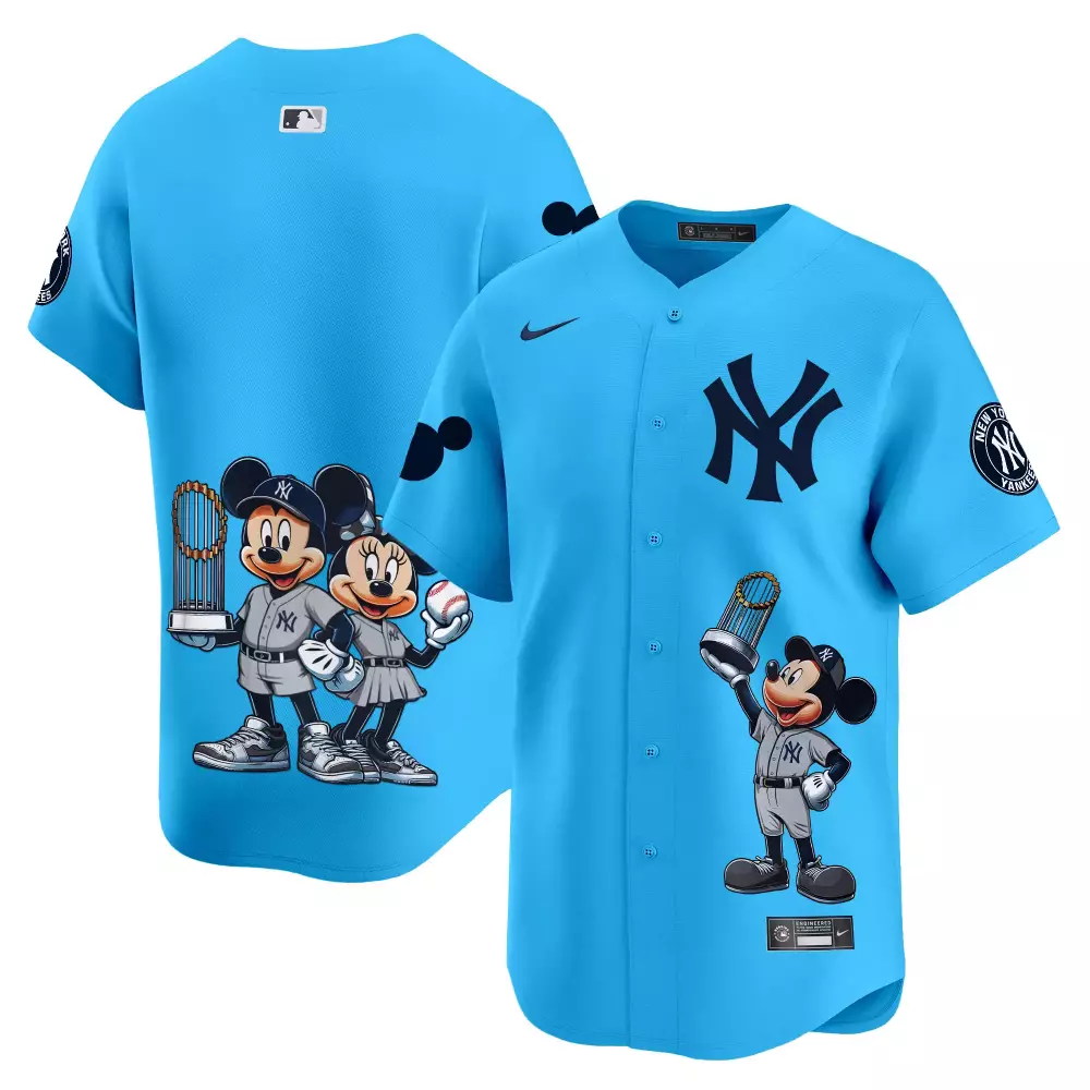 team light blue unisex new york yankees deadpool premier limited jersey printed