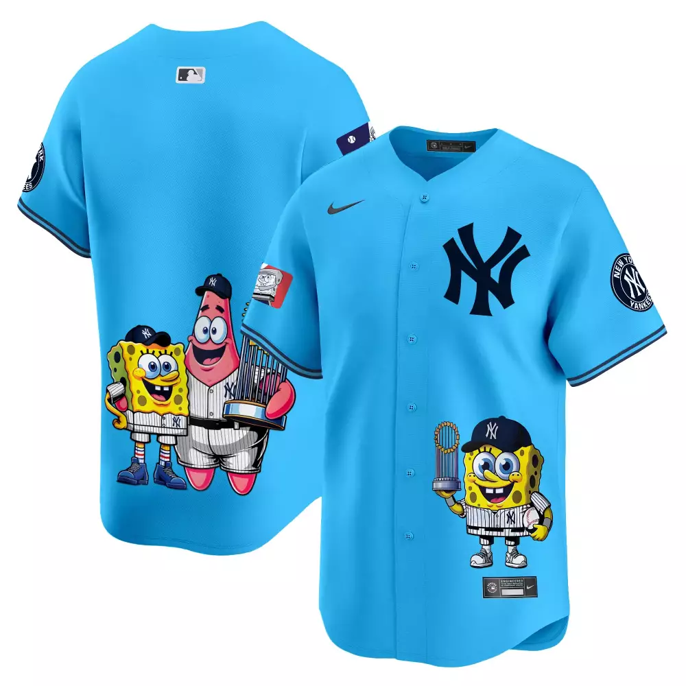 team light blue unisex new york yankees deadpool premier limited jersey printed