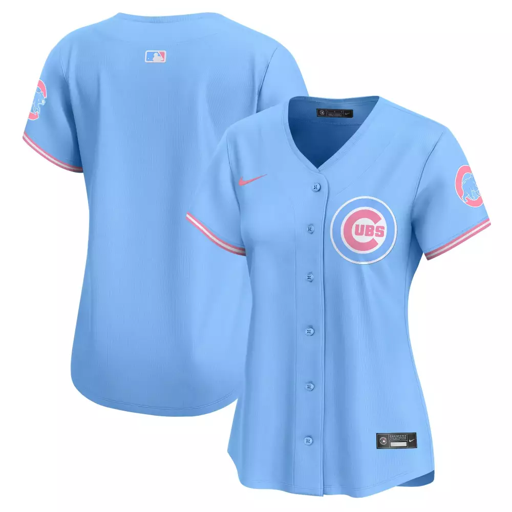 Team Light Blue Unisex Chicago Cubs Bubblegum Pink Vapor Premier Jersey | All Stitched | Limited Edition Fan Gear | For Men, Women & Youth