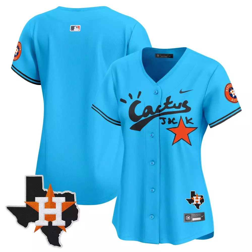 team light blue unisex houston astros lilo and stitch vapor premier limited jersey printed