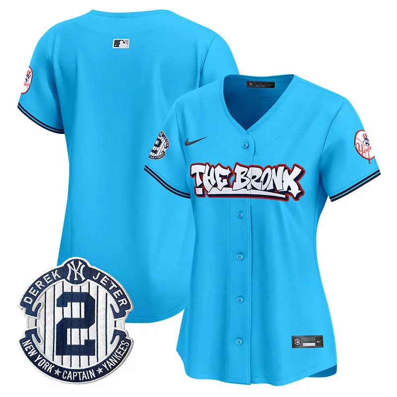 team light blue womens new york yankees nas illmatic vapor premier limited jersey all stitched