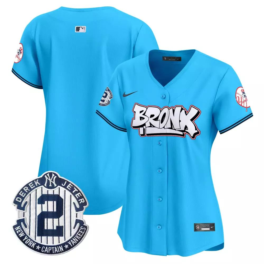 team light blue womens new york yankees the bronx graffiti vapor premier limited jersey v3 all stitched