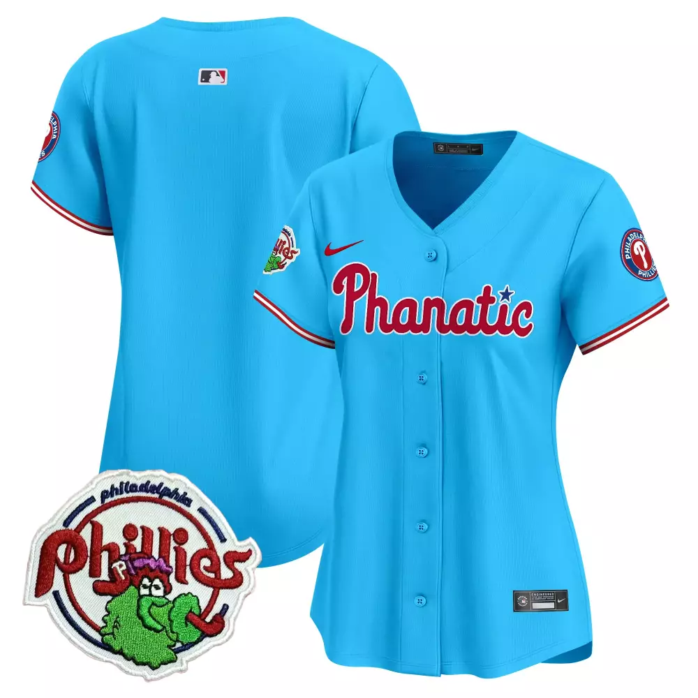 team light blue unisex philadelphia phillies phanatic vapor premier limited jersey v2 printed