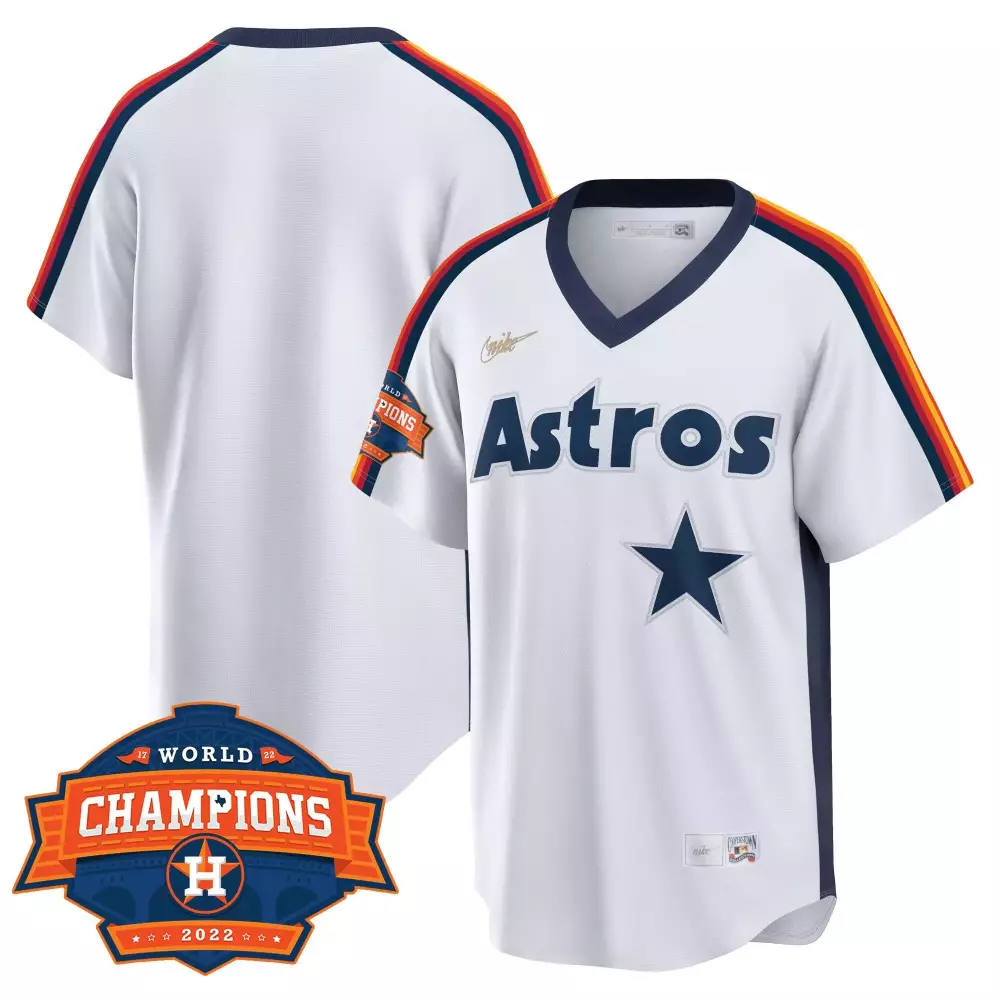 Houston Astros Hispanic Heritage World Series Patch Custom Jersey | All Stitched White Design | Gift Idea for Men, Women & Youth