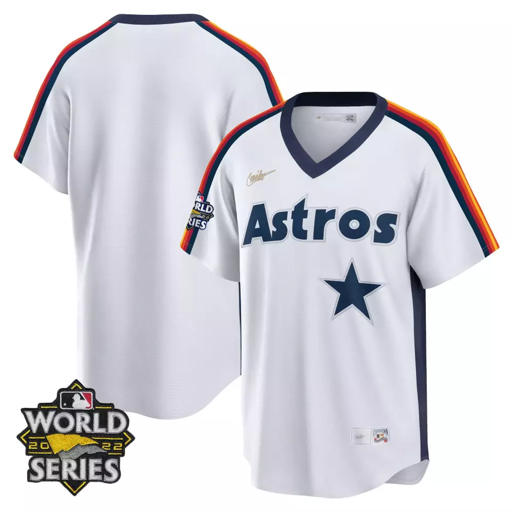 Houston Astros Hispanic Heritage World Series Patch Custom Jersey | All Stitched White Design | Gift Idea for Men, Women & Youth