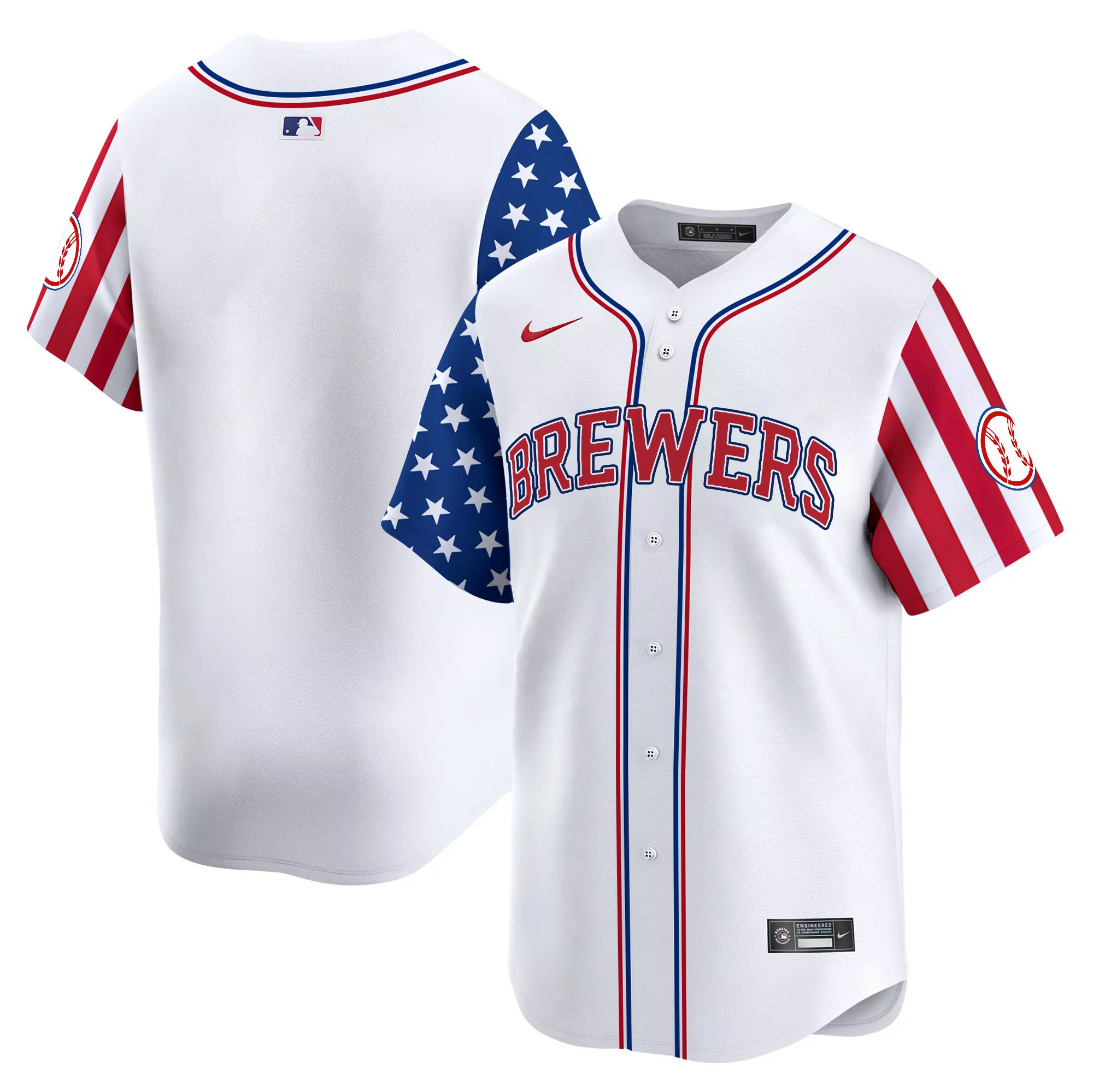 team cream womens milwaukee brewers home patch vapor premier limited jersey all stitched