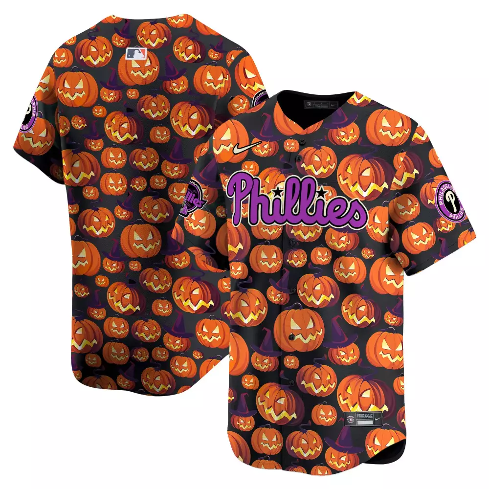 team men philadelphia phillies halloween zombie horror vapor premier limited jersey printed