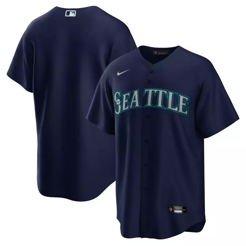 team men seattle mariners cool base jersey navy all stitched