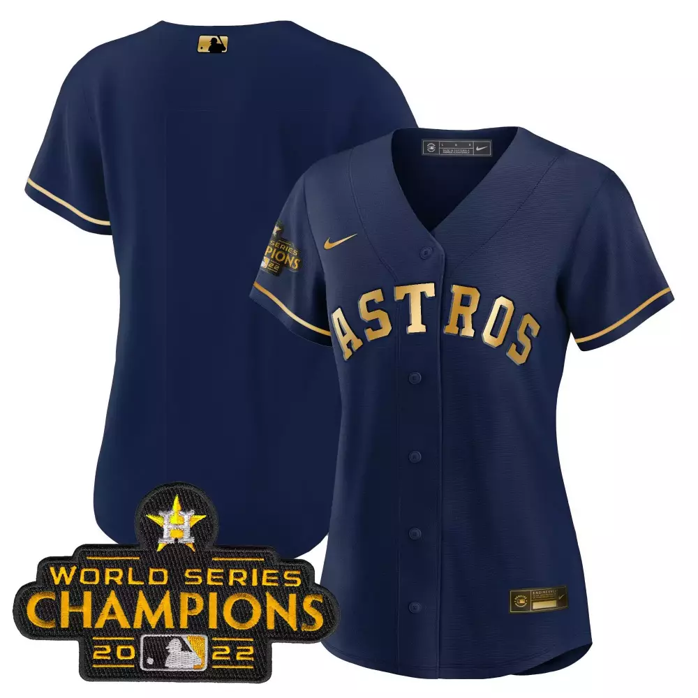 team navy gold mens houston astros 2023 gold flex base collection jersey all stitched