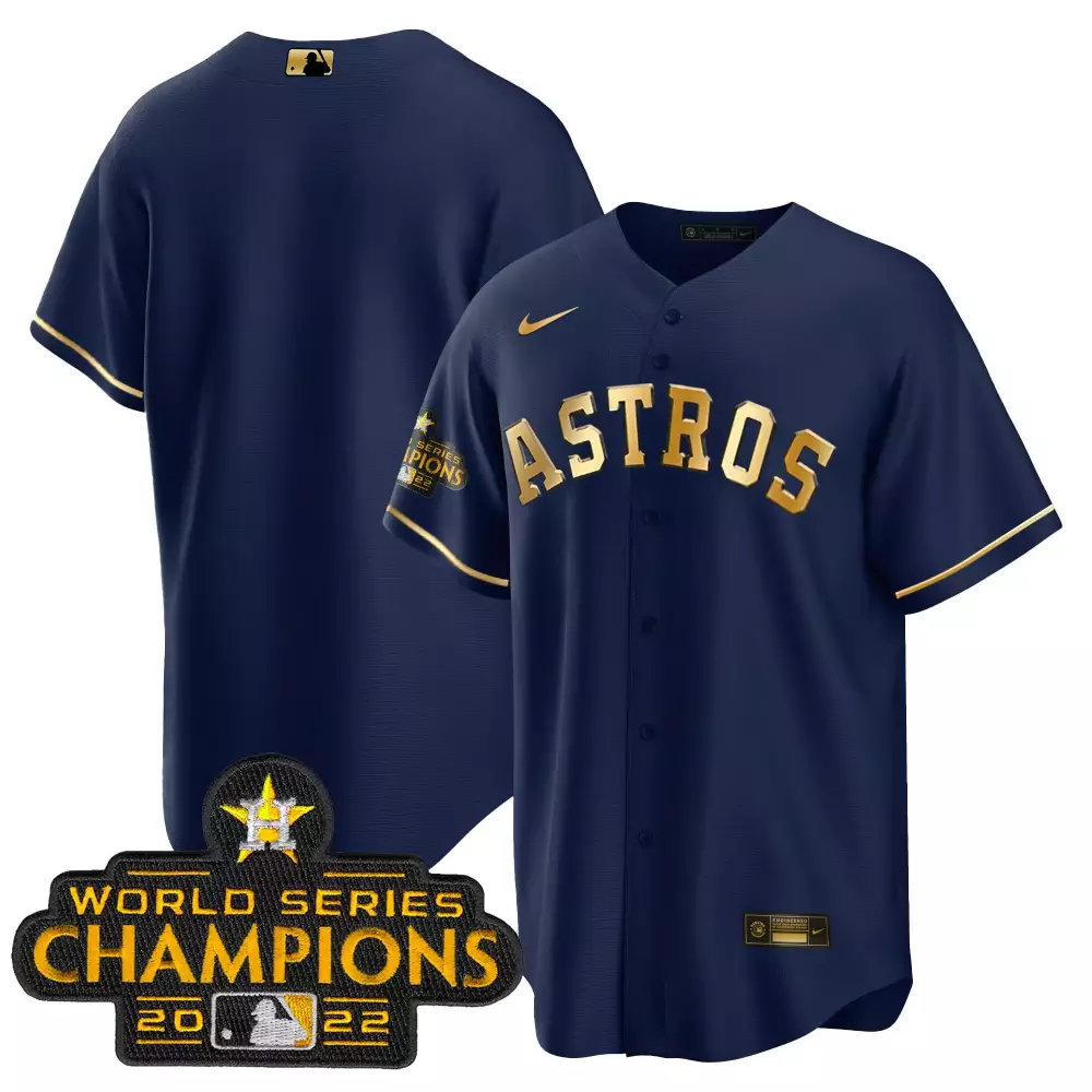 team navy gold mens houston astros 2023 gold flex base collection jersey all stitched